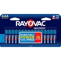 Rayovac High Energy Alkaline AAA Batteries 16-Pack