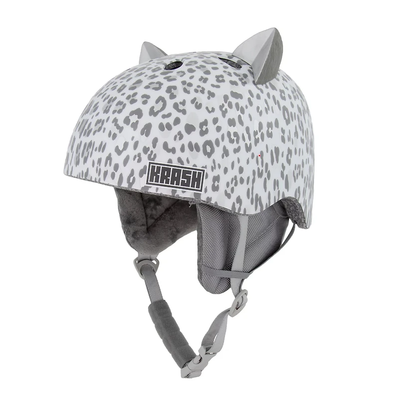 Krash Youth Silver Snow Leopard 54 - 58 cm Snow Helmet