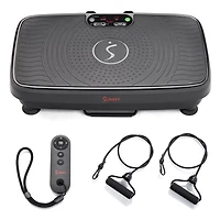 Sunny Health & Fitness Vibration Platform Machine with Resistance Bands