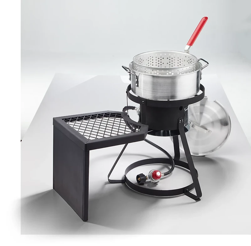 Outdoor Gourmet 10 qt Fish Fryer Set with Side Table