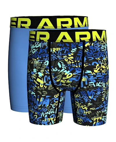 Under Armour Boys' Camo Logo Stretch Boxer Briefs 2-Pack