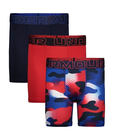 Under Armour Boy's Performance Tech USA Boxer Briefs 3-Pack