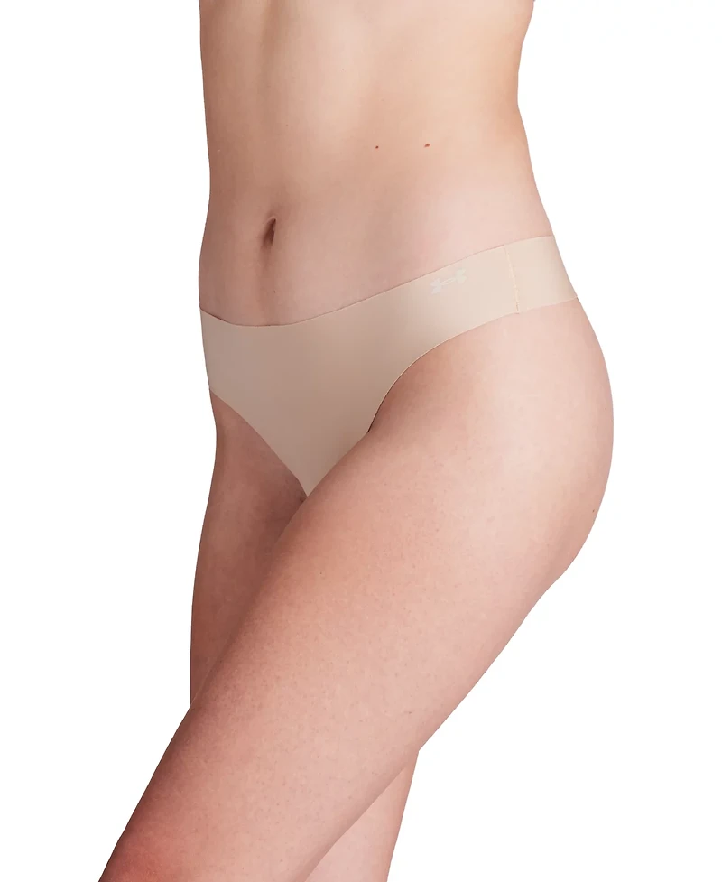Under Armour Women's Pure Stretch No Show Thongs 3-Pack