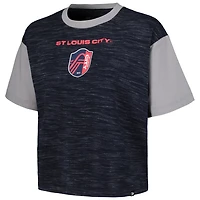 5th  Ocean by New Era St Louis City SC Athletic Cross Back Cropped T-Shirt