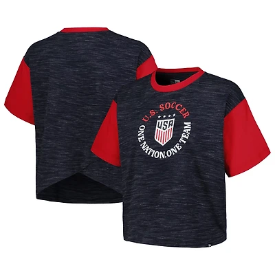 5th  Ocean by New Era USWNT Athletic Cross Back Cropped T-Shirt