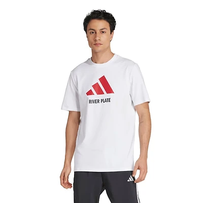 adidas Club Atltico River Plate Three-Stripes Wordmark T-Shirt