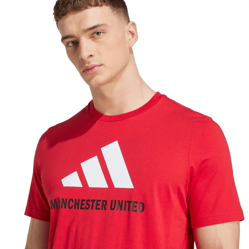 adidas Manchester United Three-Stripe Wordmark T-Shirt