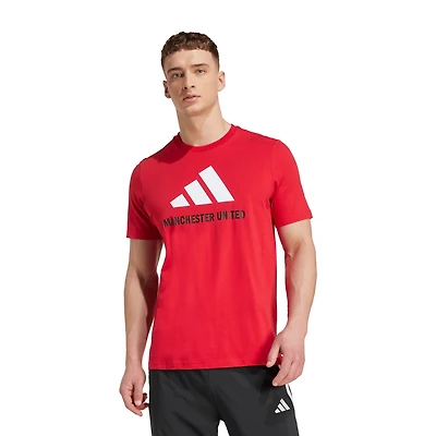 adidas Manchester United Three-Stripe Wordmark T-Shirt