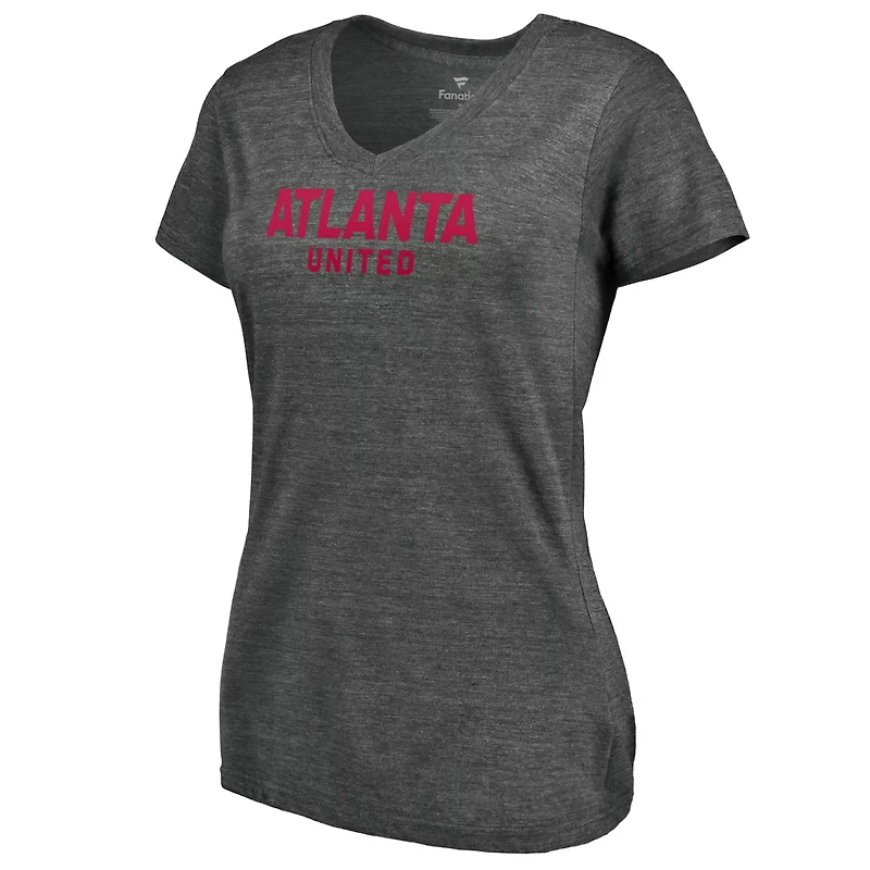 Fanatics Atlanta United FC Wordmark V-Neck Tri-Blend T-Shirt