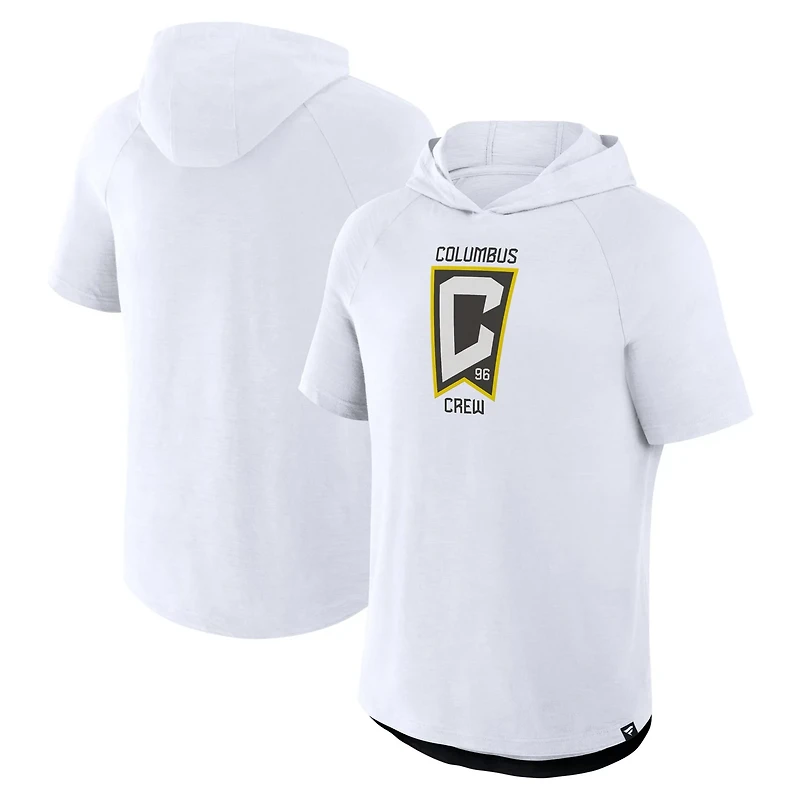 Fanatics Columbus Crew Hat Trick Stadium Slub Raglan Short Sleeve Pullover Hoodie