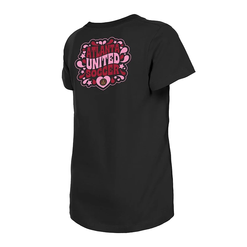 Girls Youth New Era Atlanta United FC Bubble Heart T-Shirt