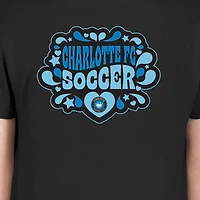 Girls Youth New Era Charlotte FC Bubble Heart T-Shirt
