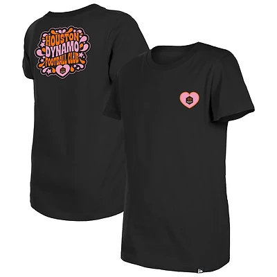 Girls Youth New Era Houston Dynamo FC Bubble Heart T-Shirt