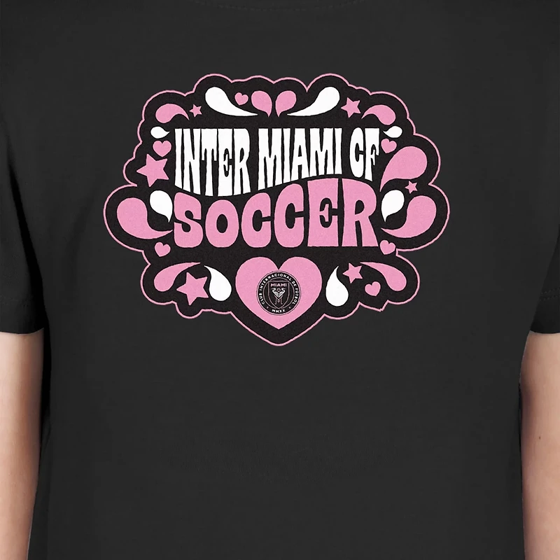 Girls Youth New Era Inter Miami CF Bubble Heart T-Shirt