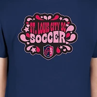 Girls Youth New Era St Louis City SC Bubble Heart T-Shirt
