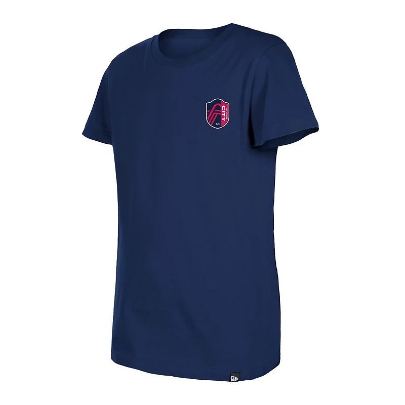 Girls Youth New Era St Louis City SC Bubble Heart T-Shirt