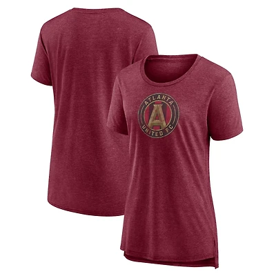 Heather Atlanta United FC Distressed Vintage Primary Tri-Blend T-Shirt