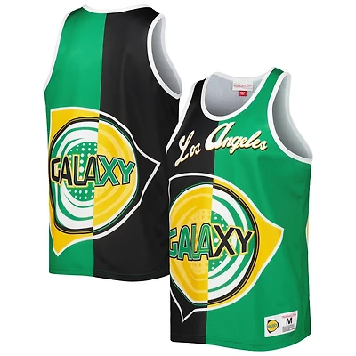 Mitchell  Ness Green LA Galaxy Sublimated Split Logo Tank Top