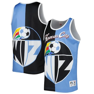 Mitchell  Ness Sky Blue Sporting Kansas City Sublimated Split Logo Tank Top