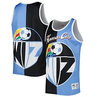 Mitchell  Ness Sky Blue Sporting Kansas City Sublimated Split Logo Tank Top
