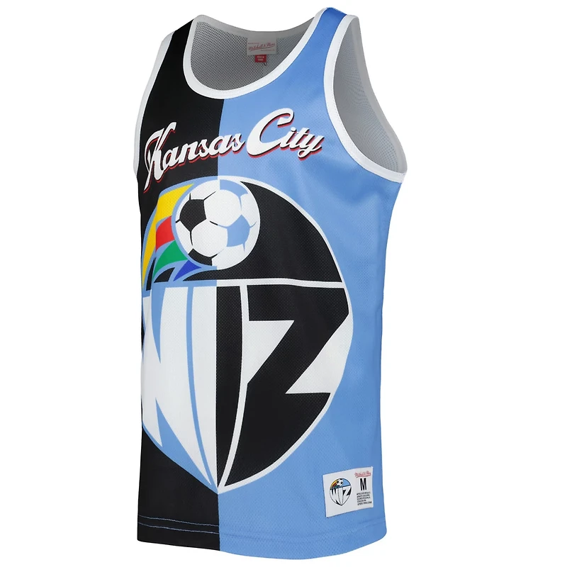 Mitchell  Ness Sky Blue Sporting Kansas City Sublimated Split Logo Tank Top