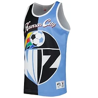 Mitchell  Ness Sky Blue Sporting Kansas City Sublimated Split Logo Tank Top