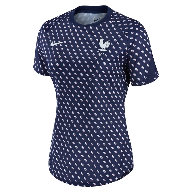 Nike France National Team 2022 23 Pre-Match Home Performance Top