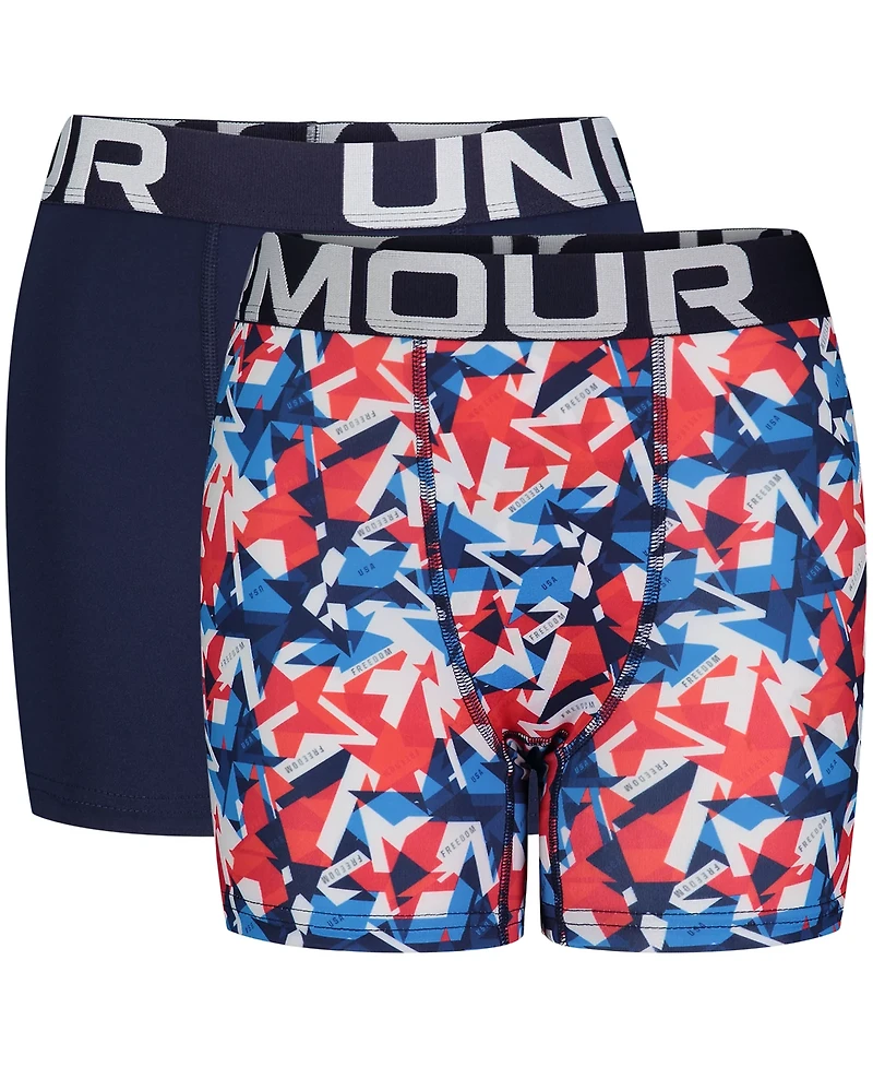 UA B FREEDOM STAR 2PK BOXERS