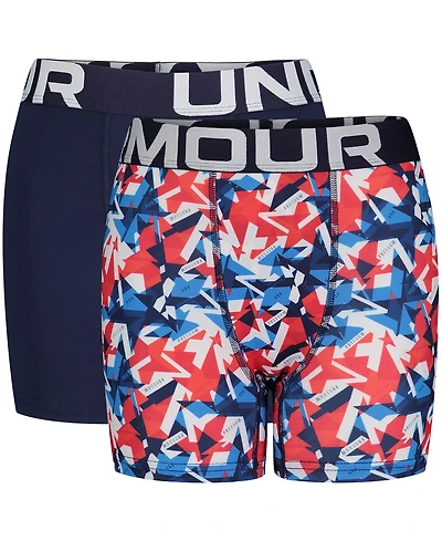 UA B FREEDOM STAR 2PK BOXERS