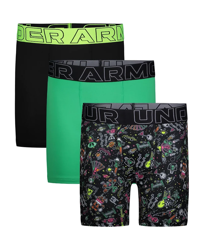 Under Armour Boy's Performance Tech Alien Boxer Briefs 3-Pack