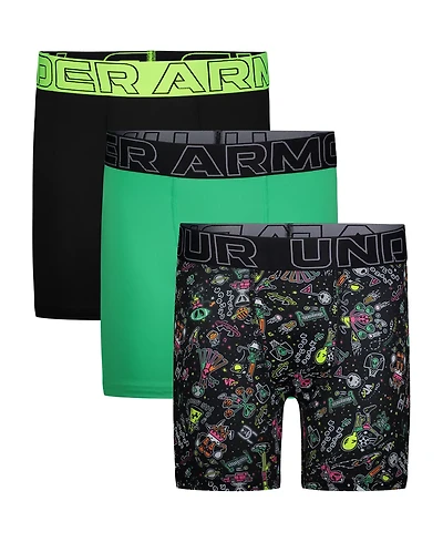 Under Armour Boy's Performance Tech Alien Boxer Briefs 3-Pack