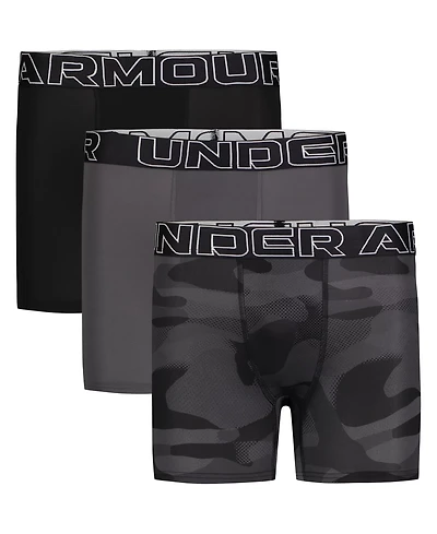 Under Armour Boy's Performance Tech Black Camo Boxer Briefs 3-Pack