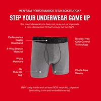 Under Armour Men's Novelty Performance Tech 6 in Boxer Briefs 3-pack