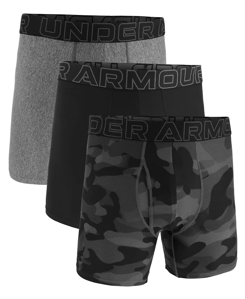 Under Armour Men’s Performance Tech Novelty 6 Boxer Briefs 3-Pack