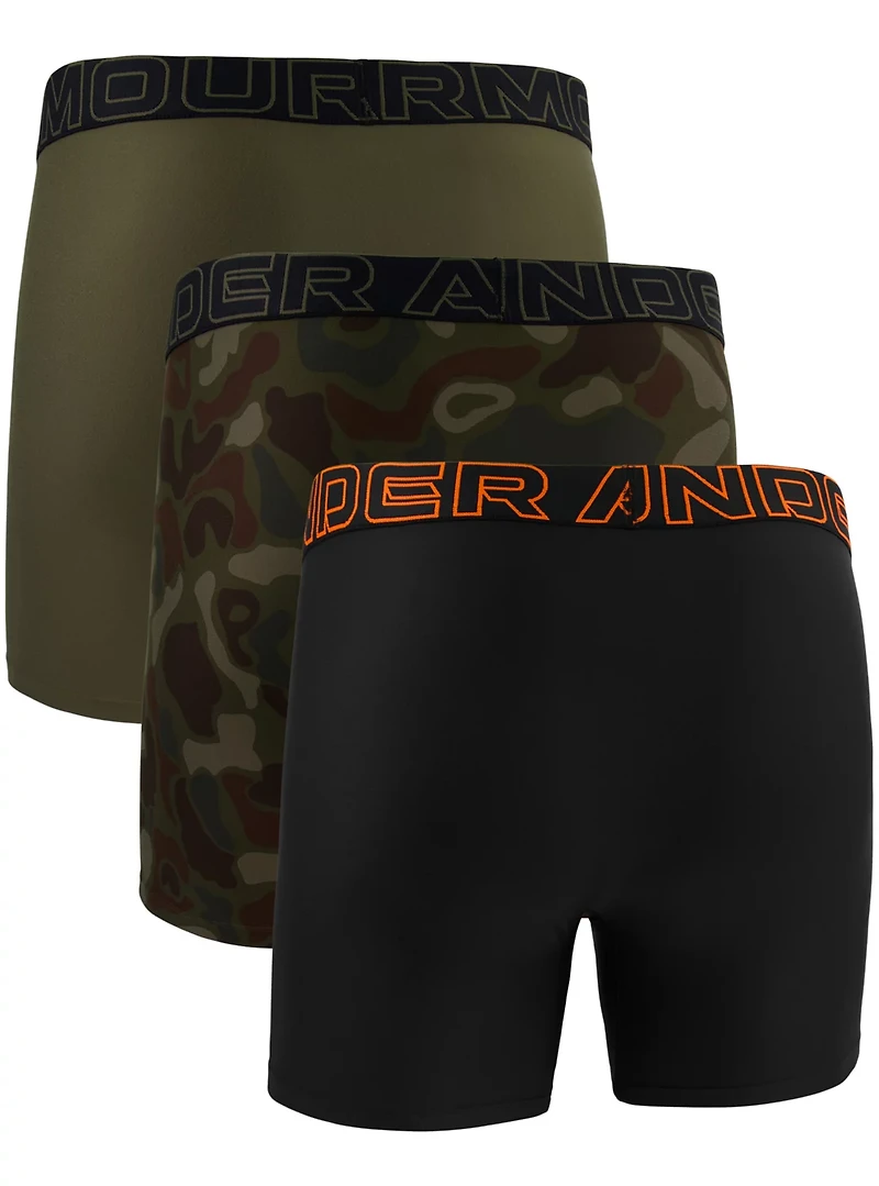 Under Armour Men’s Performance Tech Novelty 6 Boxer Briefs 3-Pack