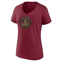 Wo Fanatics Atlanta United FC Logo V-Neck T-Shirt