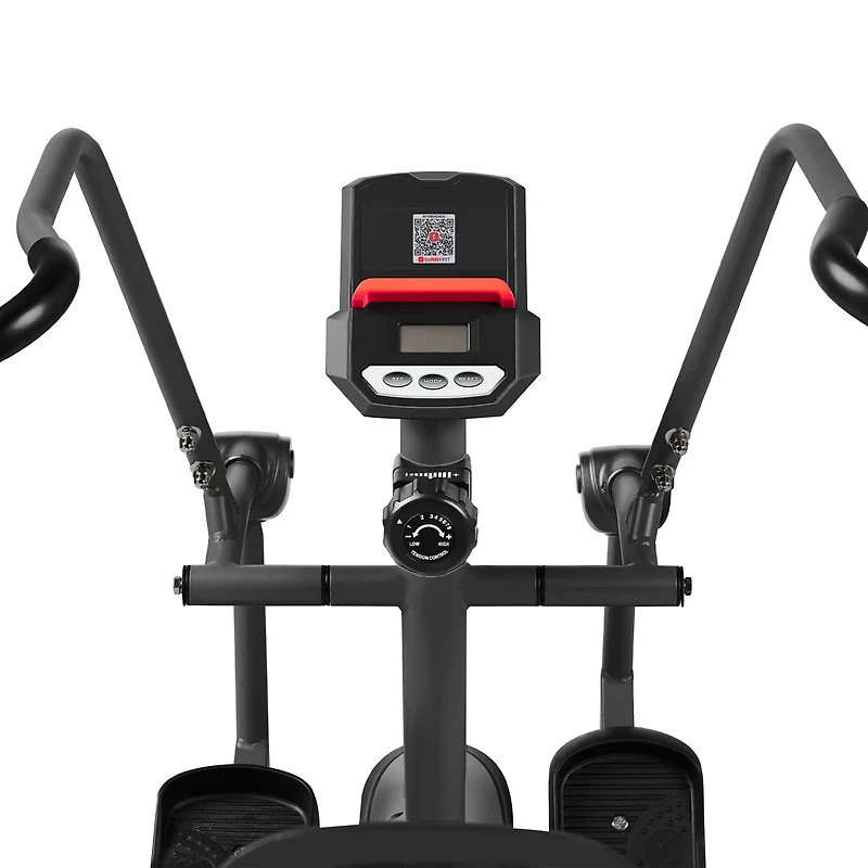 Sunny Health & Fitness Smart Magnetic Resistance Dual Action Recumbent Elliptical Trainer with Bluetooth