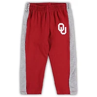 /Crimson Oklahoma Sooners Little Kicker Long Sleeve Bodysuit and Sweatpants Set