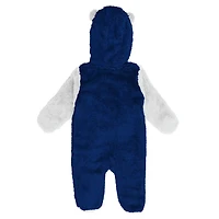 Newborn Outerstuff Tampa Bay Lightning Stay Napping Fleece Bunting Full-Zip Hooded Sleeper