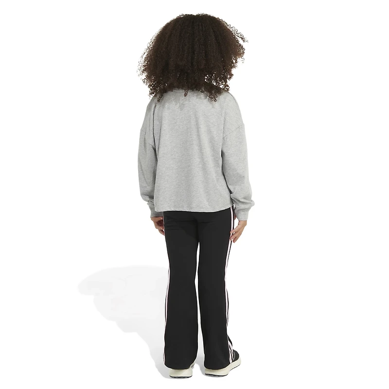 adidas 2-Piece Long Sleeve Graphic T-shirt and Flare Pant Set