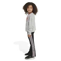 adidas 2-Piece Long Sleeve Graphic T-shirt and Flare Pant Set
