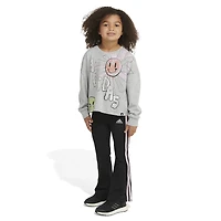 adidas 2-Piece Long Sleeve Graphic T-shirt and Flare Pant Set