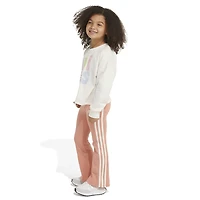 adidas 2-Piece Long Sleeve Graphic T-shirt and Flare Pant Set