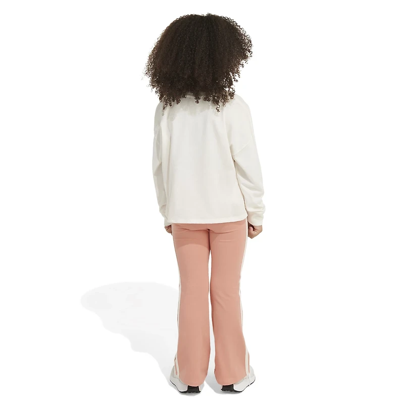 adidas 2-Piece Long Sleeve Graphic T-shirt and Flare Pant Set