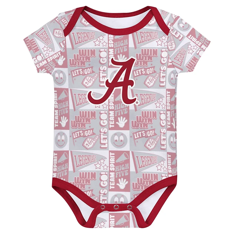Alabama Tide Sunday Comics 3-Pack Bodysuit Set
