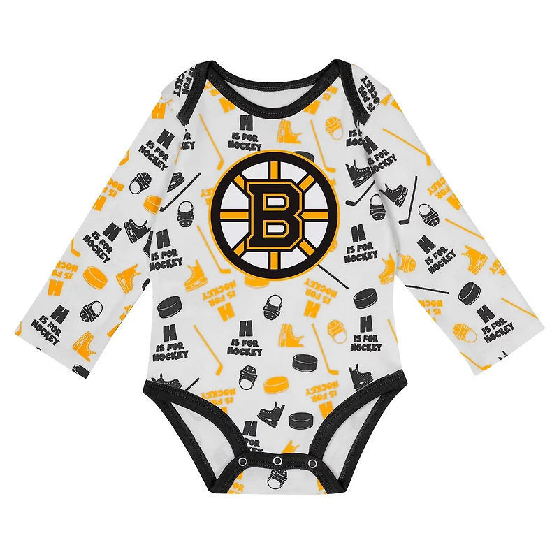 Boston Bruins Quick Learner Long Sleeve Bodysuit