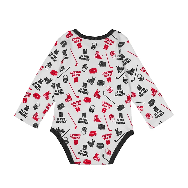Carolina Hurricanes Quick Learner Long Sleeve Bodysuit