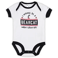 Champion /Heather Gray Cincinnati Bearcats I Wanna Be Three-Pack Bodysuit Set