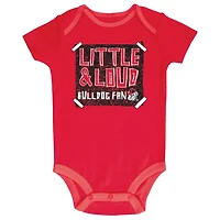 Champion Gray White Georgia Bulldogs 3-Pack Bodysuit Set