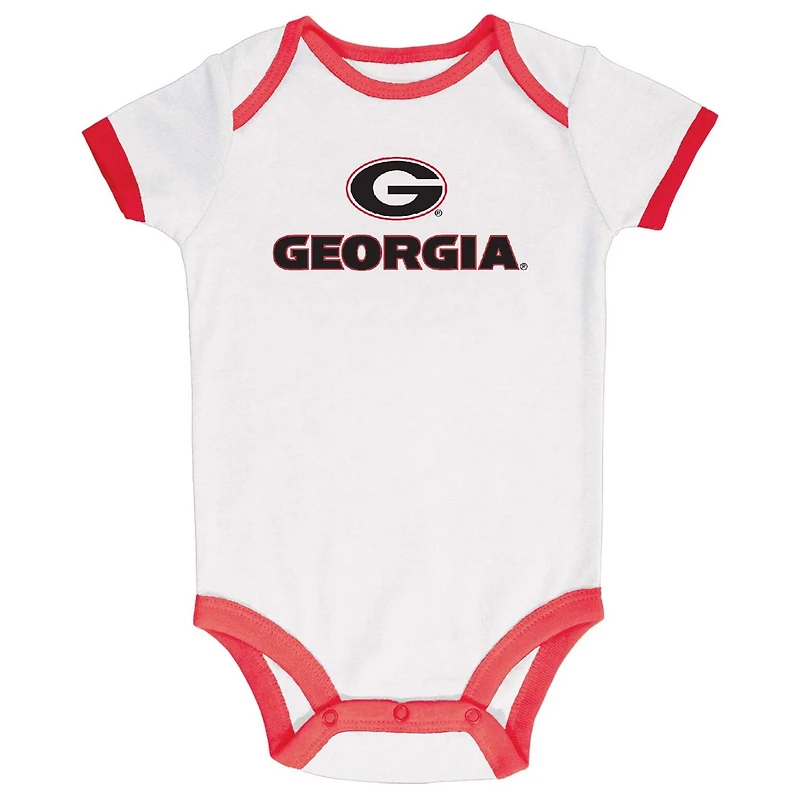 Champion Gray White Georgia Bulldogs 3-Pack Bodysuit Set